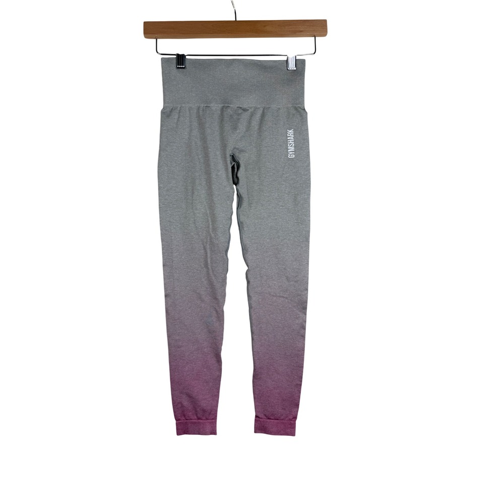 Gymshark Women's Adapt Ombre Seamless Leggings size XS Gray Marl and Shell Pink
